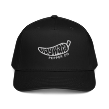 Wayward 5 Panel Cap in Black with white logo